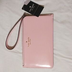KATE SPADE Tea Rose (650) Lucy Wristlet WGS Patent Wristlet ~ NEW With Tags